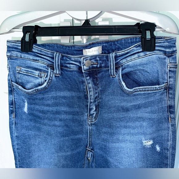 Altar'd State Blue Distressed Boyfriend Jeans - Picture 3 of 6